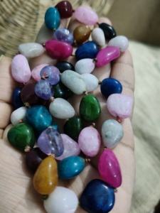 Handmade Colorful stone Bead <b>Necklace</b> Fashion Statement Jewelry for Women Boho Ethnic <b>Long</b> <b>Necklace</b> - Product Image 4