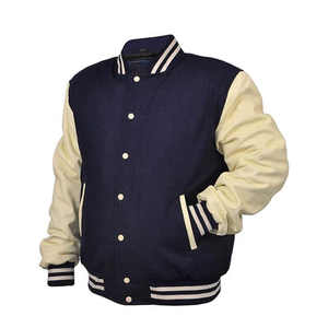 Chaquetas Universitarias Personalizadas con Logotipo, de Alta Calidad, en Felpa CVC, con Cuello Alto y Logotipo Frontal, Uniformes de Equipo para Hombre, al por Mayor - Product Image 3