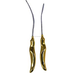 Ensemble d'instruments chirurgicaux dentaires de précision mondiale, 6 pièces, manuels, ergonomiques, avec poignée dorée, en acier inoxydable, comprenant un dissectionneur et un élévateur - Product Image 2
