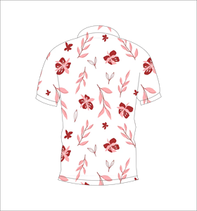 เสื้อโปโลพิมพ์ลายดอกไม้แบบกำหนดเอง แขนสั้น สวมใส่สบาย เหมาะสำหรับกอล์ฟ เทนนิส ชุดทีมฤดูร้อน - Product Image 5