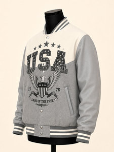 Veste de style universitaire unisexe en laine 100% brodée, design unique, qualité supérieure, respirante, doublée de coton, mode streetwear d'hiver - Product Image 2