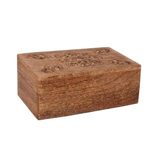 Rustic Wooden Hand Carved Storage <b>Box</b> For Jewelry <b>Keepsakes</b> & Vanity Storage Smooth Finished Vintage Wooden <b>Box</b> For Wedding Gift - Product Image 4