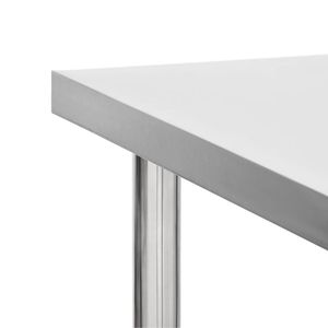 Tavolo da lavoro cucina commerciale con ruote 39.4 \ "x17.7 \" x33.5 \ "fabbricazione in acciaio inox - Product Image 5