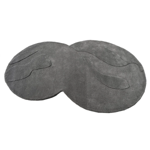 Tapis fait main gris infini, tapis moderne abstrait avec surface texturée pour salon, chambre, salle à manger, bureau - Product Image 4