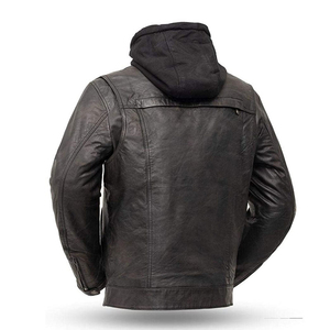 Nouvelle veste universitaire en cuir véritable de qualité supérieure, sur mesure, avec doublure en polaire, pour hommes. - Product Image 5