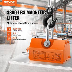 Lève-charge magnétique 3300lbs/1500kg avec facteur de sécurité 2.5, aimants de levage permanents en acier néodyme, facteur de sécurité 2.5 - Product Image 2