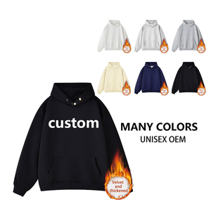 Sudadera con Capucha Extra Grande para Hombre, Color Sólido, Felpa Francesa, Estilo Casual, con Bolsillos, para Otoño - Product Image 5