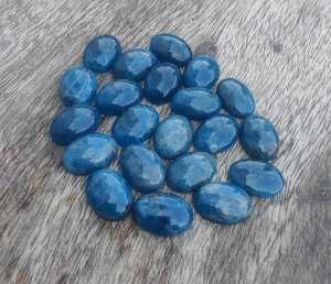 Apatite néon naturelle ovale cabochon, pierre précieuse à dos plat calibrée, pierre en vrac pour la fabrication de bijoux, fournisseur en gros - Product Image 2