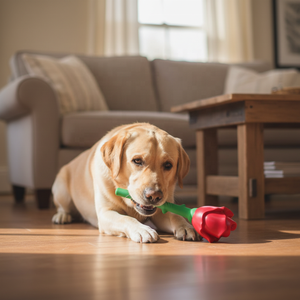 Jouets pour chiens en latex <span class=keywords><strong>de</strong></span> caoutchouc naturel 100% non toxique, en forme <span class=keywords><strong>de</strong></span> <span class=keywords><strong>rose</strong></span>, populaires pour l'entraînement, <span class=keywords><strong>la</strong></span> Saint-Valentin et l'amour, vente en gros, fabricant - Product Image 2