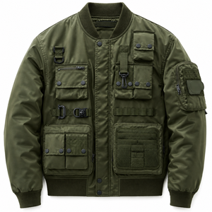 Custom Classic Bomber <b>Leather</b> <b>Jacket</b> Made With Premium Real <b>Leather</b> New Trendy Vintage Style For Unisex Street Wear - Product Image 1