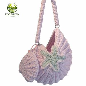 Bolso de Ganchillo con Diseño de Conchas Marinas, Hecho a Mano, Bolso de Playa de Verano, Bolso de Hombro Tejido Costero para Mujer, Venta al Por Mayor 2026 - Product Image 6