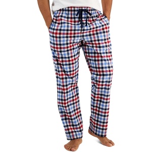Pantalon de pyjama en flanelle pour homme, confortable, motif à carreaux tendance, 100 % coton, respirant, séchage rapide, grande taille - Product Image 3
