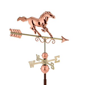 Indicador de Viento de Cobre con Forma de Pegaso y Brújula, Adorno de Jardín para Exteriores, Estilo Tradicional, Acabado Pulido - Product Image 1