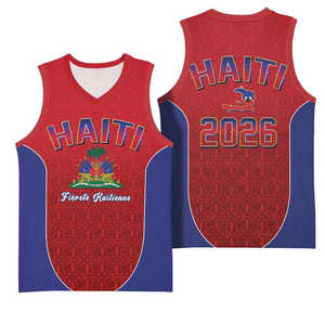 Nueva Llegada de Fábrica 2026 Haiti Camiseta de Baloncesto de Manga Corta para Hombre, Camiseta sin Mangas con Cuello en V, Informal, de Secado Rápido, Transpirable, para Entrenamiento - Product Image 3