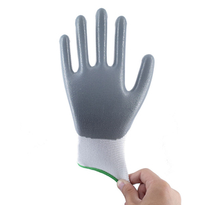 Gants de sécurité gris enduits de nitrile, antidérapants, avec poignet tricoté texturé, sans latex, pour le travail - Product Image 4