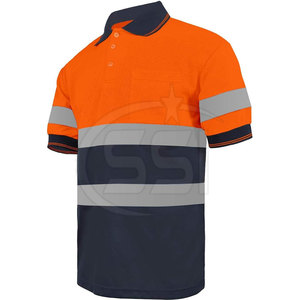 Field Operations Safety <b>Polo</b> Shirt ANSI Class 2 Waterproof High Visibility Lightweight Reflective Uniform Comfortable Design - Product Image 2