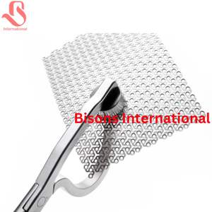 Système de fixation crânienne manuel en acier inoxydable BISONS pour neurochirurgie, 1,5 mm, avec vis et plaques en maille - Product Image 4