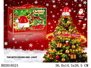 360 °   Adornos Navideños Giratorios con Trineo <span class=keywords><strong>de</strong></span> Santa Claus, <span class=keywords><strong>Tren</strong></span> <span class=keywords><strong>El</strong></span>éctrico Reutilizable y Set <span class=keywords><strong>de</strong></span> Decoración <span class=keywords><strong>para</strong></span> Árbol <span class=keywords><strong>de</strong></span> <span class=keywords><strong>Navidad</strong></span>, Regalos Navideños - Product Image 2