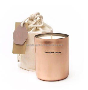 Vente en gros de pot à bougie vide en laiton personnalisé avec couvercle pot fini poli récipient à bougie de luxe en métal pour la décoration intérieure parfumée en cire de soja - Product Image 4