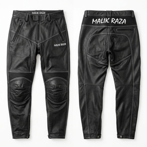 Pantalons de moto personnalisés pour les motards |   Véritable cuir de vache |   Graphiques de course automobile - Product Image 1