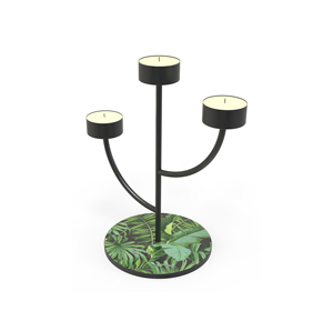 Candelabro Moderno de Latón con Diseño de Hojas Verdes para Decoración del Hogar - Product Image 3