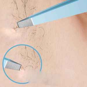 Pinzas de Cejas de Acero Inoxidable con Punta Inclinada y Logotipo Personalizado, Pinzas de Manicura, Herramienta de Depilación para Salón - Product Image 2