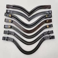 Frontal en cuir pour cheval, modèle Empty Channel, personnalisable en taille, fabrication sur mesure, vente en gros, équipement d'équitation