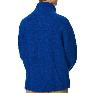 Men's Full Zip Sherpa Fleece <b>Jacket</b> Stand Collar Solid Color Breathable Casual <b>Winter</b> Outerwear Regular Fit Polyester Material - Product Image 3