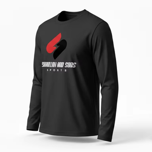 Camiseta de manga larga para hombre, camiseta con estampado personalizado en el pecho, camiseta básica informal de algodón - Product Image 4