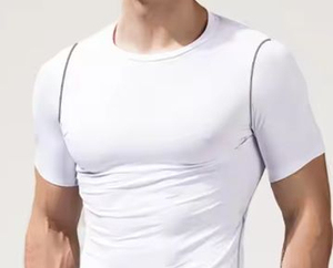 <b>Customized</b> <b>Design</b> Logo Solid <b>Compression</b> Gym T-<b>Shirt</b> for Men Wholesale Breathable Quick Dry Lightweight Best Selling OEM Size - Product Image 4