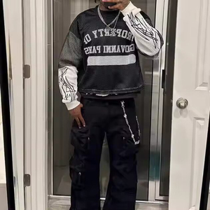 Customized Men's Clothing Double Layer Sleeve <b>T</b>-shirt Men's Long Sleeved Best Quality Printing <b>T</b> Shirt For Men's Adults - Product Image 3