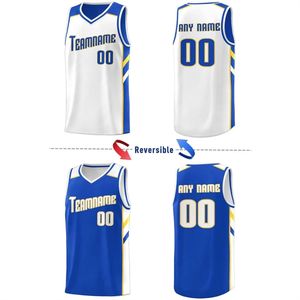 Ensemble de maillots de basket-ball personnalisés en maille polyester réversible, uniforme d'équipe respirant, séchage rapide, vêtements de sport athlétiques avec logo personnalisé - Product Image 2