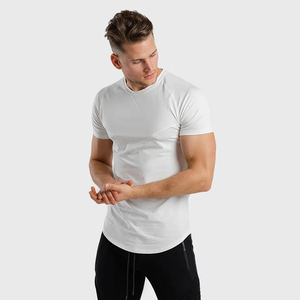 Camiseta Deportiva Personalizada de Punto Sólido, Ajustada, Transpirable, para Hombre, Ropa de Entrenamiento, Gimnasio, Manga Corta, Secado Rápido - Product Image 3
