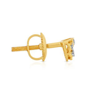 ต่างหูเพชรลายปีกทองคำ - Product Image 3