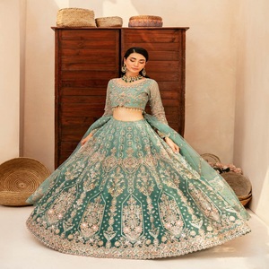 Ramsha Volume Luxury Organza 3 piezas Wedding Collection Lehenga Choli con bordado pesado Venta al por mayor Pakistani Salwar Kameez - Product Image 1