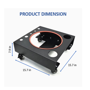 Carretilla para Cubos de Metal Reforzado con Revestimiento, Multifuncional, Desmontable con Ruedas Giratorias Portátiles GAPGAR046 - Product Image 2