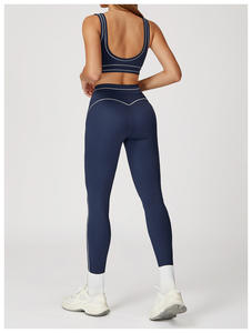 Ensemble de yoga pour femmes, ensemble de sport pour la course à pied avec doubles bretelles, vêtements de sport haut de gamme sans manches - Product Image 6