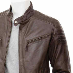 Top Brown <b>men</b> <b>Leather</b> <b>Jackets</b> for Sale in Breathable Water Proof Plus Sized <b>Men's</b> <b>Jacket</b> With Unique Logo Wholesale - Product Image 2