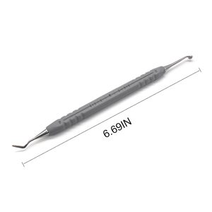 Kit de remplissage en résine composite dentaire de qualité supérieure, outils de moulage |   Manche en plastique gris clair avec embouts en acier inoxydable, instrument dentaire - Product Image 2