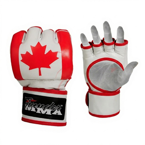 Wholesale Adult Protective Professional High Quality Cowhide Leather Half Finger <b>Open</b> Palm Mma Gloves OEM Manufacturers Gloves - Product Image 1