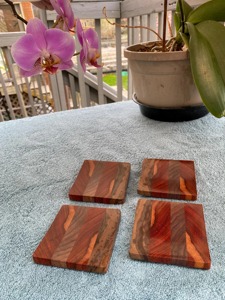 Modern Eco-Friendly Solid Wood <b>Coasters</b> Natural Acacia Wood <b>Drink</b> <b>Coasters</b> for Home Decor - Product Image 2