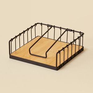 Porte-serviettes carré en métal plat, design européen moderne et créatif, avec bras lesté, pour cuisine et voiture - Craftera Exports - Product Image 5