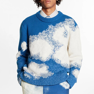 Best Selling Men's Casual Pullover Knitted Full Sleeve Breathable 100% Cotton Sweaters with Logo Decoration at Reasonable Price - Product Image 1