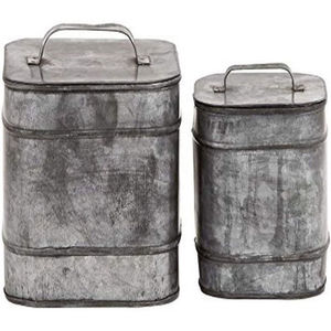 Boîte de rangement carrée en acier galvanisé pour sucre, thé, café, pour la cuisine, ensemble de boîtes décoratives avec couvercle pour la table - Product Image 5