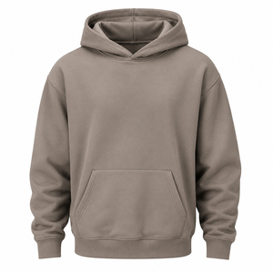 เสื้อฮู้ดดี้ผ้าฟลีซปักลายพัฟฟ์สไตล์วินเทจทรงบ็อกซี่ ล้างสีแบบแอซิดวอช ผ้าฝ้ายอย่างดี สำหรับผู้ชาย สไตล์อเมริกัน ใส่ได้ในฤดูหนาว  รับสั่งทำได้ - Product Image 1