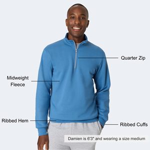 Custom Quarter Zip Knit 100% Cotton Stand Sweater Women Men Pullover Long Sleeve Casual Autumn Winter Sportswear Wholesale Plain - Product Image 4