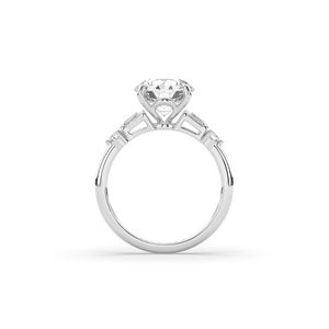 Elegante Anillo de Diamante Redondo Cultivado en Laboratorio de 3.22Ct, Corte Brillante, Estilo Único, Ligero y Cómodo, Oro Amarillo y Blanco de 10K y 14K - Product Image 6