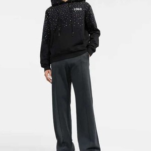 Fabricant de sweats à capuche personnalisés en strass en gros, sweats à capuche de qualité supérieure pour les marques de vêtements de mode - Product Image 2