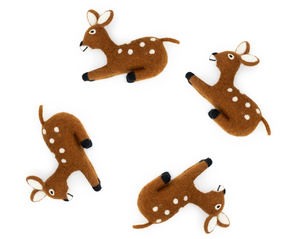 Adorno de Ciervo Adorable de Fieltro y Hilo de 16x15cm, Hecho a Mano en Nepal, para Decoración de Cuarto Infantil, Guardería y Sala de Juegos - Product Image 3