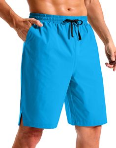 Men's Beach Shorts Swim Trunks Quick Dry Breathable <b>Board</b> Zipper Pockets 9 Inch Inseam Beach Bathing Suit Lightweight Swimwear - Product Image 1